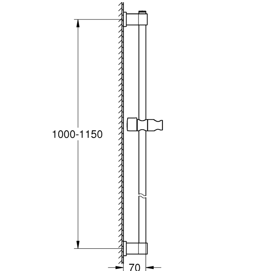 GROHE 26970001 - Dušas stienis VITALIO UNIVERSAL 1150 mm spīdīgs hroms