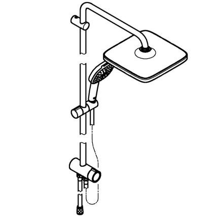 GROHE 26986001 - Dušas sistēma VITALIO COMFORT 250 spīdīgs hroms