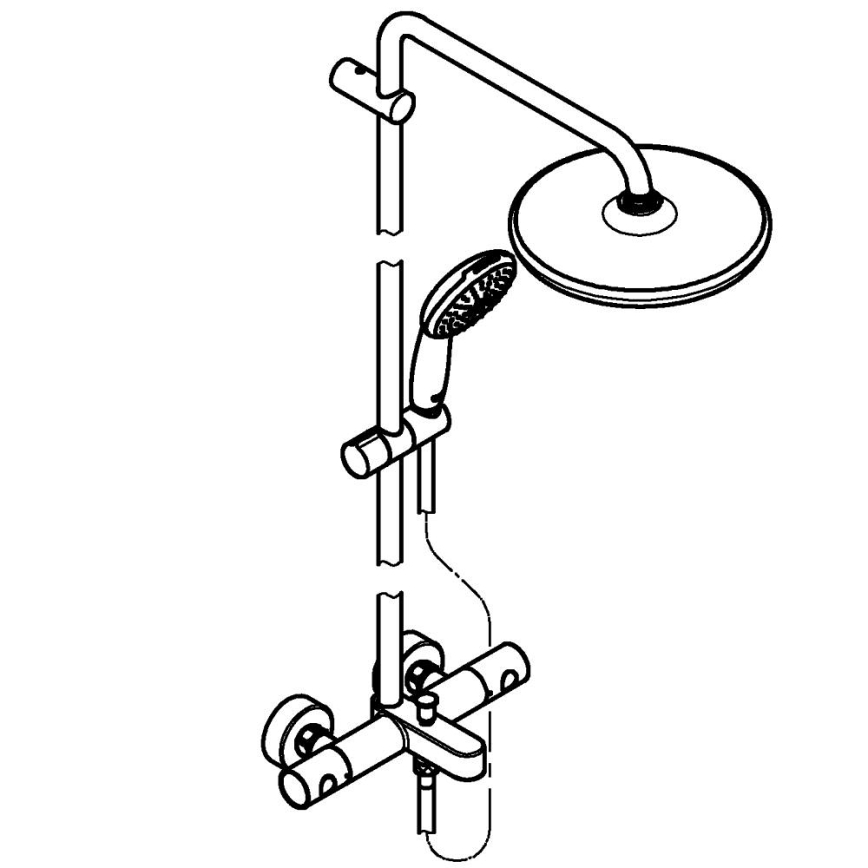 GROHE 26988001 - Dušas sistēma VITALIO START SYSTEM 390 mm spīdīgs hroms