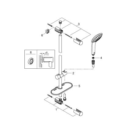 GROHE 27227001 - Dušas komplekts EUPHORIA, 900 mm, spīdīgs hroms