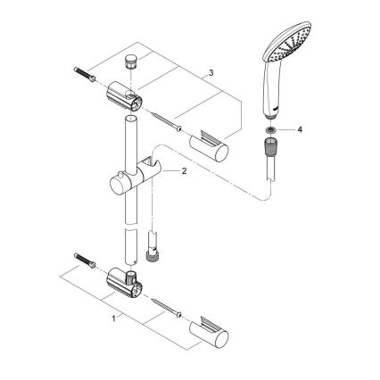 GROHE 27322000 - Dušas komplekts VITALIO JOY 600 mm spīdīgs hroms