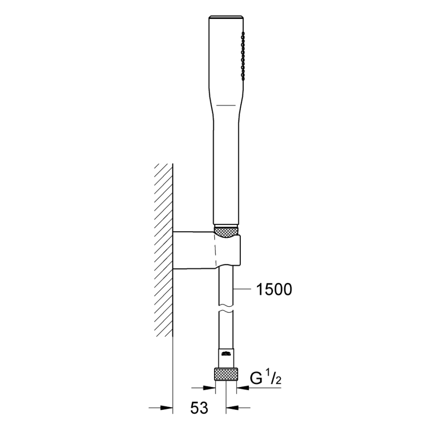 GROHE 27369000 - Dušas komplekts EUPHORIA COSMOPOLITAN STICK 1500 mm glancēts hroms