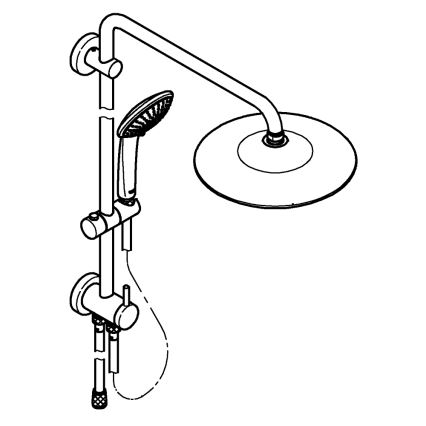 GROHE 27421002 - Dušas sistēma EUPHORIA 260 ar spīdīgu hroma pārklājumu