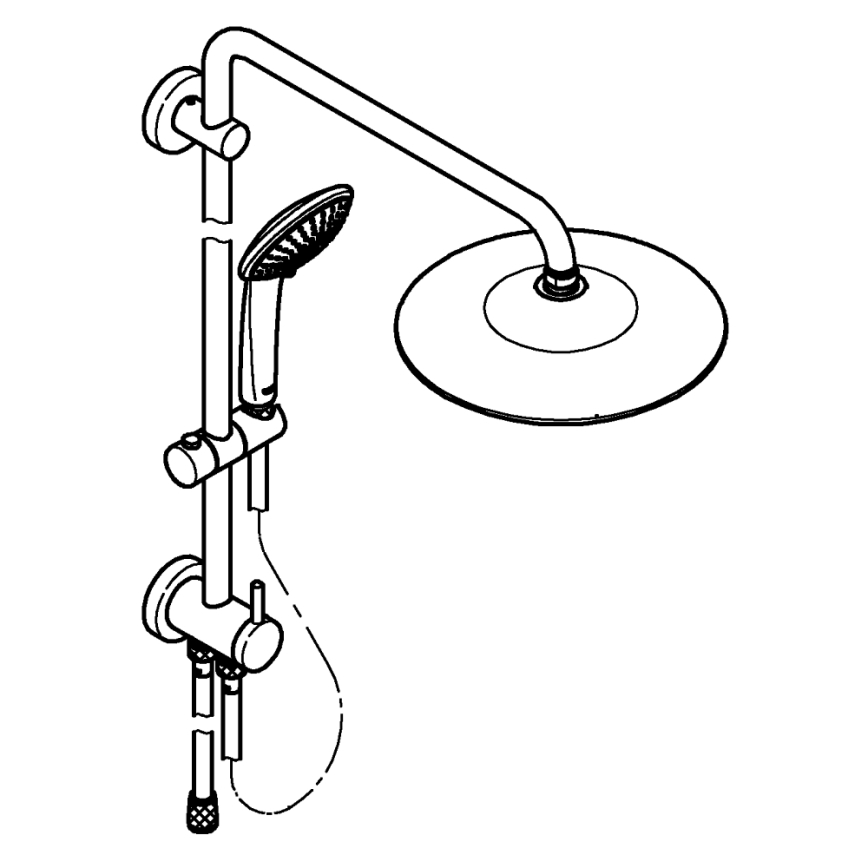 GROHE 27421002 - Dušas sistēma EUPHORIA 260 ar spīdīgu hroma pārklājumu