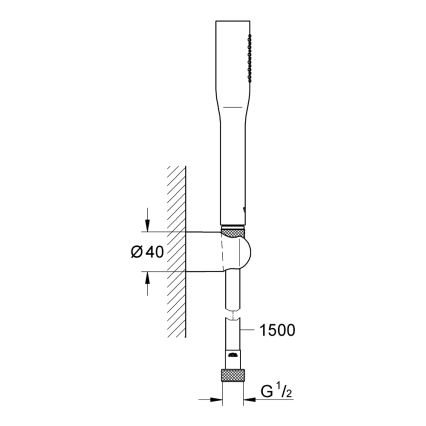 GROHE 27459000 - dušas komplekts VITALIO GET STICK 1500 mm spīdīgs hroms