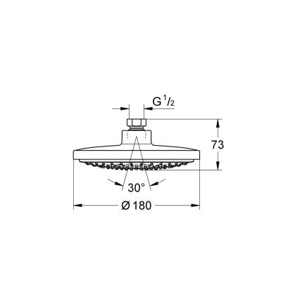 GROHE 27492000 - Dušas galva EUPHORIA COSMOPOLITAN O 180 mm spīdīgs hroms