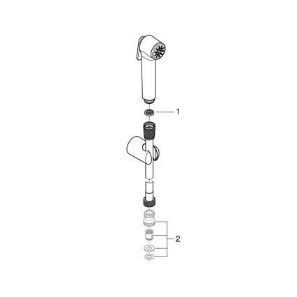 GROHE 27513AL1 -Rokas bidē duša TEMPESTA-F TRIGGER SPRAY 30 1250 mm grafīts