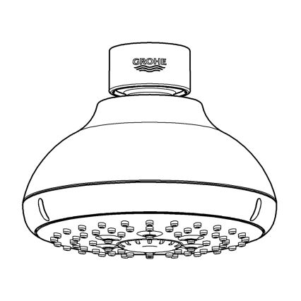 GROHE 27606001 - Dušas galva NEW TEMPESTA 100, 100 mm, pulēts hroms