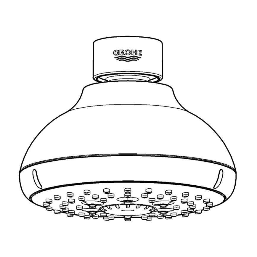 GROHE 27606001 - Dušas galva NEW TEMPESTA 100, 100 mm, pulēts hroms
