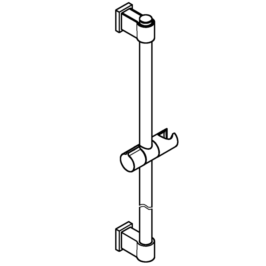 GROHE 27724001 - Dušas stienis VITALIO UNIVERSAL 600 mm, spīdīgs hroms
