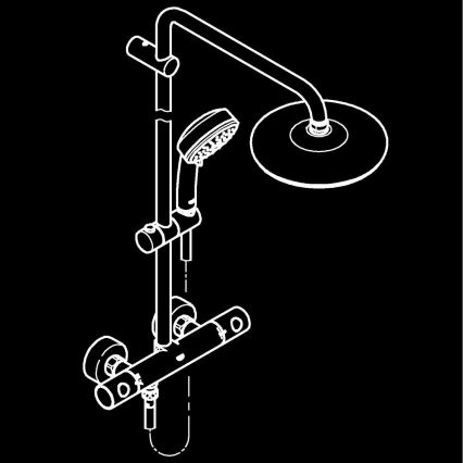 GROHE 27922001 - Dušas sistēma TEMPESTA COSMOPOLITAN 210, pulēts hroms