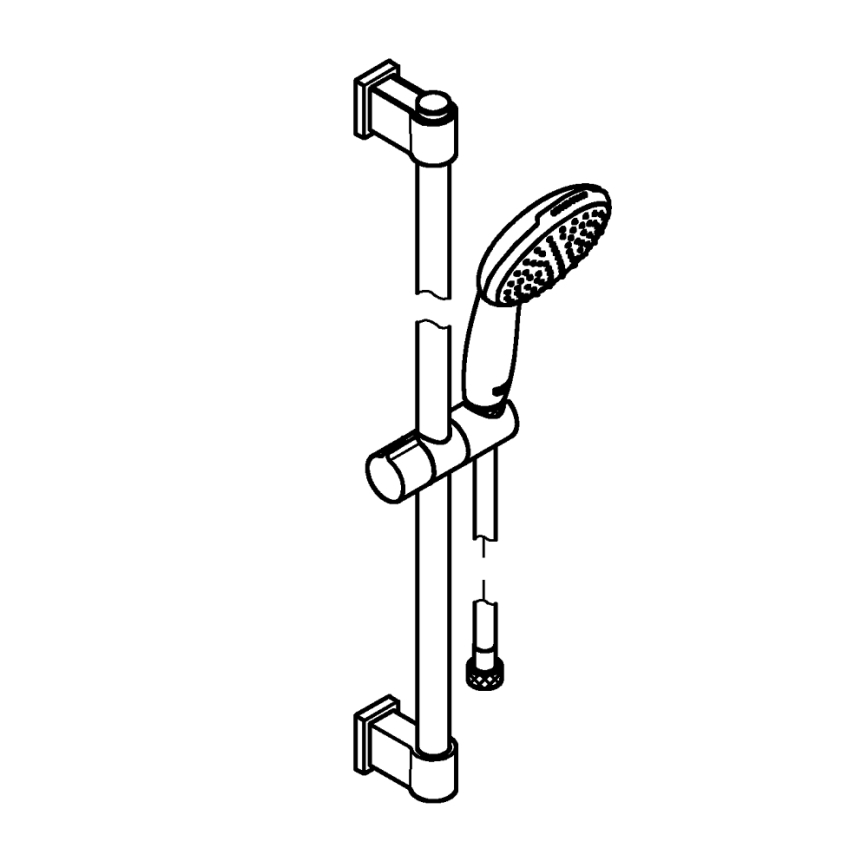 GROHE 27942001 - Dušas komplekts VITALIO START 110 600 mm spīdīgs hroms