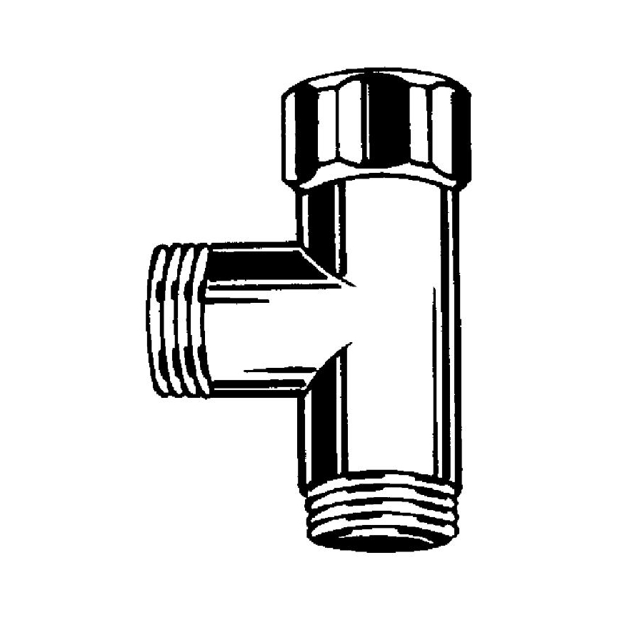 GROHE 28874000 - T-veida savienojums DN 15 spīdīgs hroms