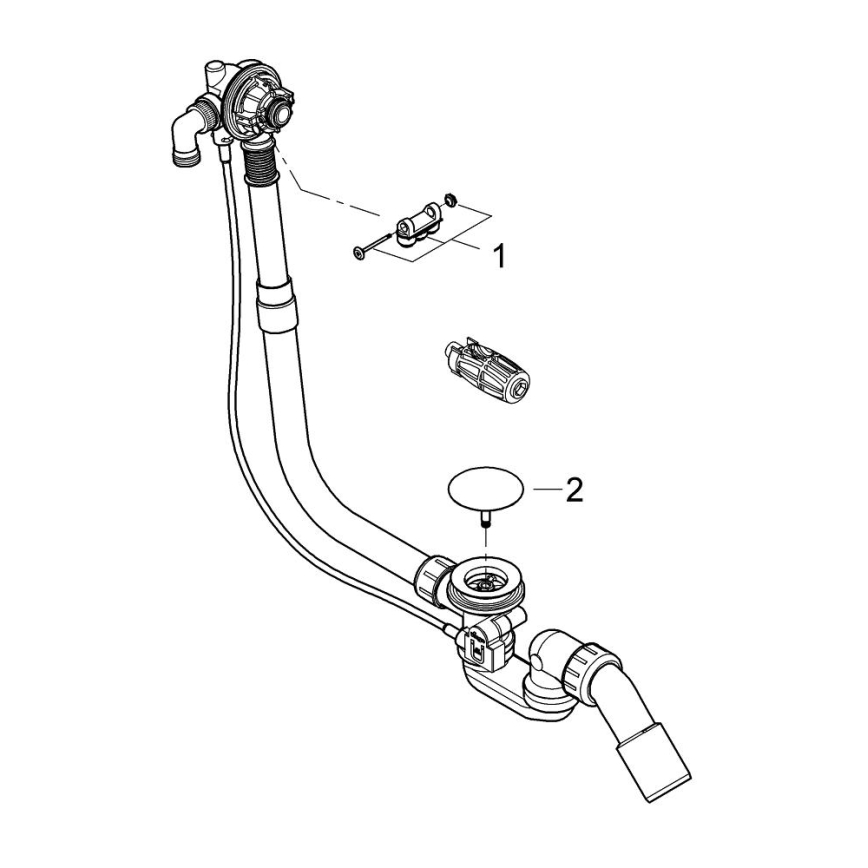 GROHE 28990000 - vannas pieplūdes, aizplūdes un pārplūdes komplekts TALENTOFILL, hromēts