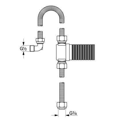 GROHE 28995000 - Pieslēguma komplekts TALENTOFILL DN 20 spīdīgs hroms