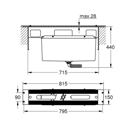 GROHE 29037000 - Montāžas korpuss 45 mm caurumam vannas maisītājam, spīdīgs hroms