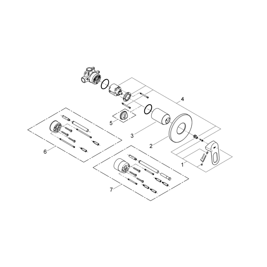 GROHE 29042000 - Dušas jaucējkrāns BAULOOP spīdīgs hroms