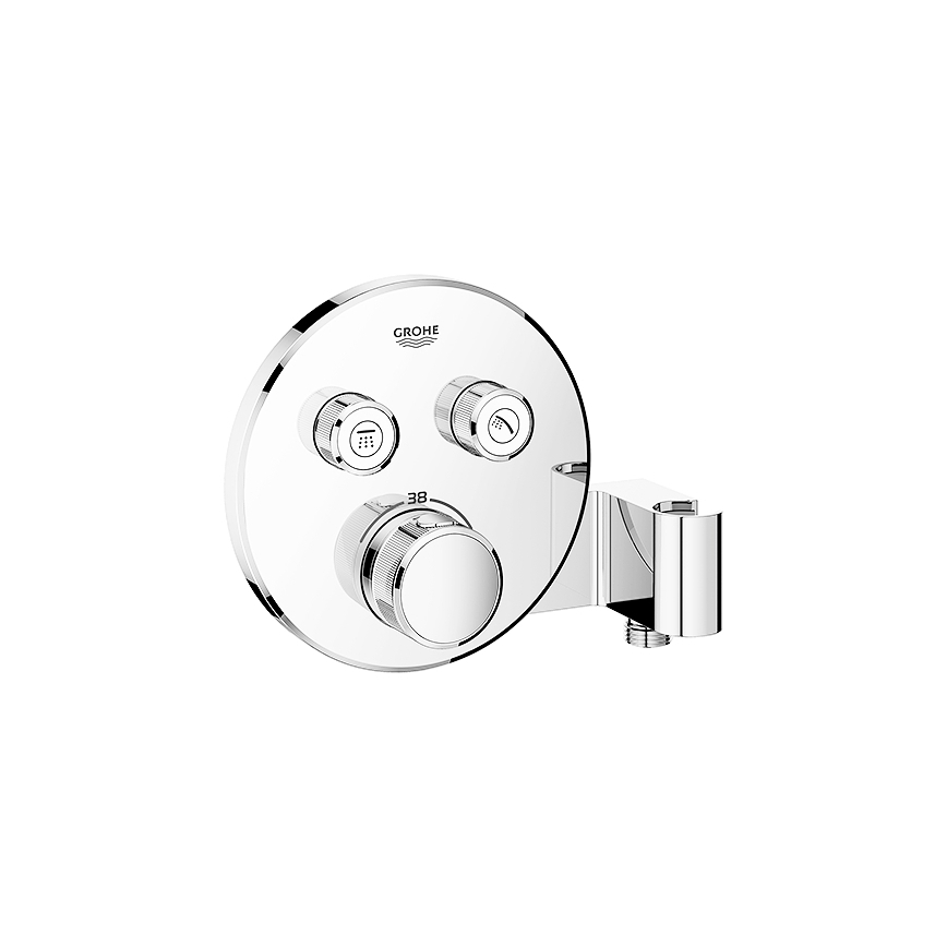 GROHE 29120000 - termostatiskais iebūvējamais dušas jaucējkrāns GROHTHERM SMARTCONTROL + hromēts turētājs