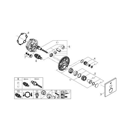 GROHE 29123000 - Termostatiskais dušas jaucējkrāns GROHTHERM SMARTCONTROL hromēts