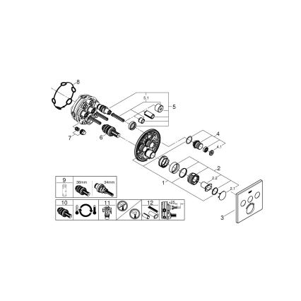 GROHE 29126000 - Termostatiskais jaucējkrāns GROHTHERM SMARTCONTROL pulēts hroms