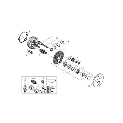 GROHE 29145000 - Vāciņš iebūvējamam SMARTCONTROL jaucējkrānam, spīdīgs hroms