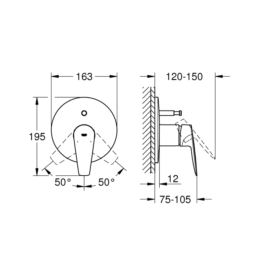 GROHE 29190001 - Vannas jaucējkrāns BAUEDGE DN 15 spīdīgs hroms
