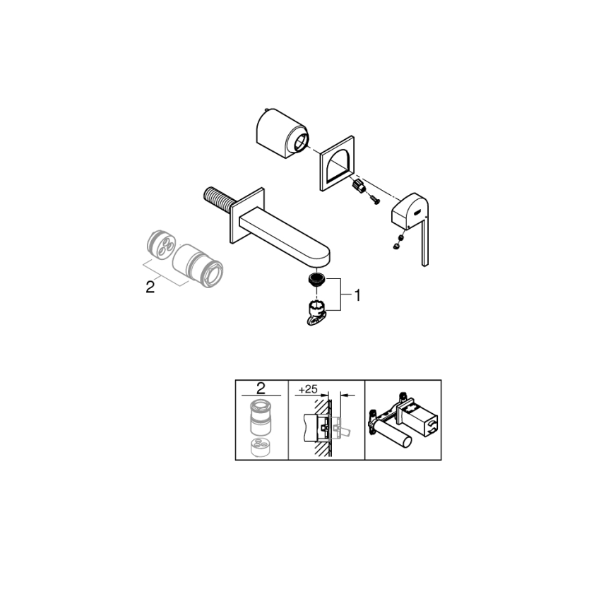 GROHE 29306003 - Izlietnes jaucējkrāns PLUS 203 mm spīdīgs hroms