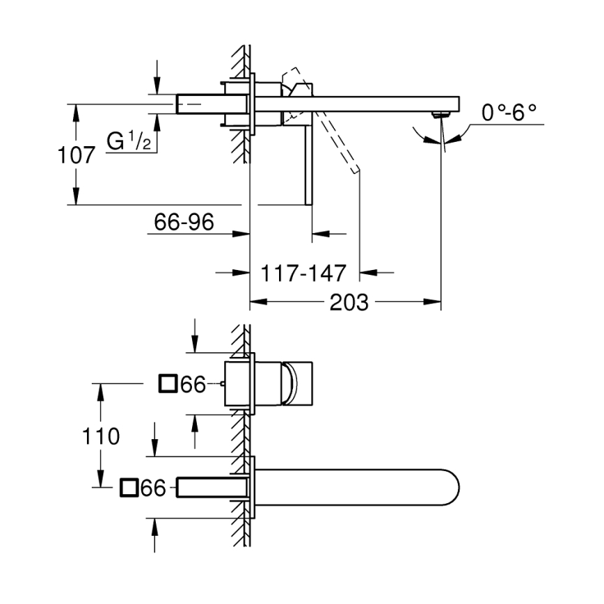 GROHE 29306003 - Izlietnes jaucējkrāns PLUS 203 mm spīdīgs hroms