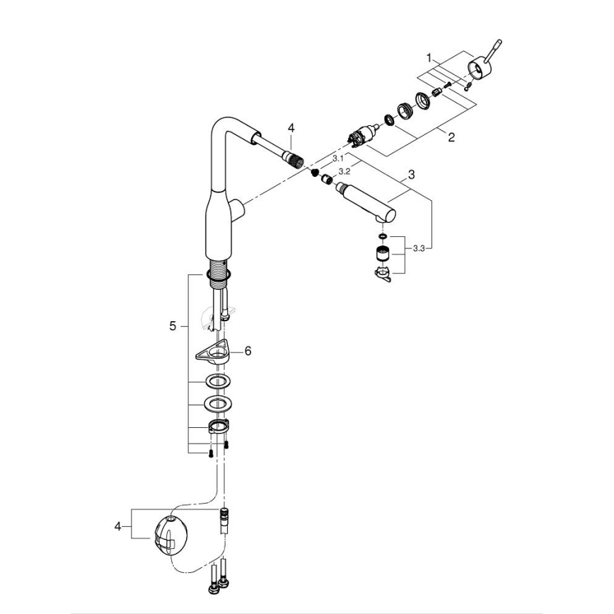 GROHE 30270GN0 - Izlietnes jaucējkrāns ESSENCE zelta