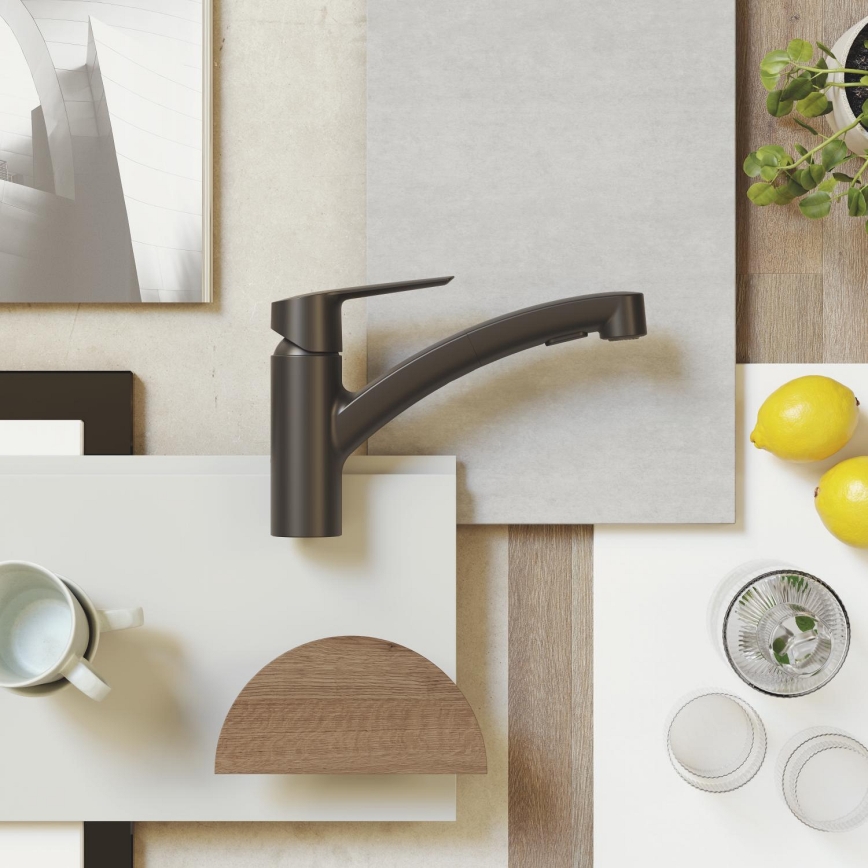 GROHE 303072431 - Virtuves jaucējkrāns START 185 × 227 mm melns