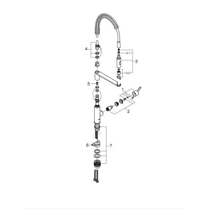GROHE 30361000 - GET izlietnes jaucējkrāns, 455 mm, spīdīgs hroms