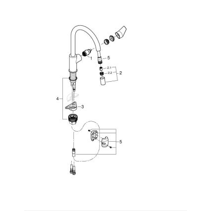 GROHE 30550000 - START EDGE 357 mm spīdīgi hromēts izlietnes jaucējkrāns