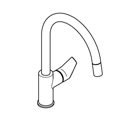 GROHE 30550000 - START EDGE 357 mm spīdīgi hromēts izlietnes jaucējkrāns