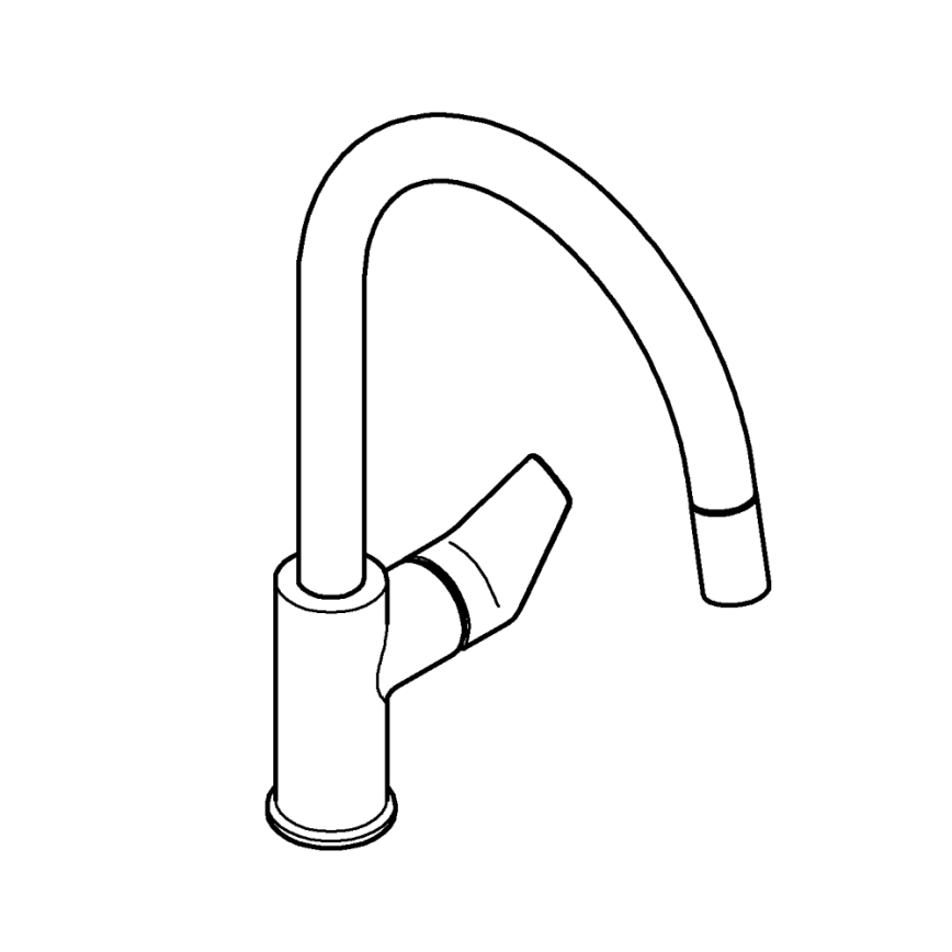 GROHE 30551000 - Izlietnes jaucējkrāns START EDGE 357 mm spīdīgs hroms