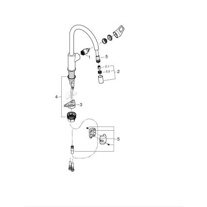 GROHE 30556000 - Izlietnes jaucējkrāns START LOOP 357 mm spīdīgs hroms
