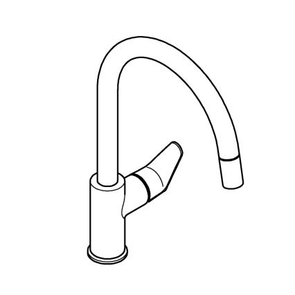 GROHE 30562000 - Izlietnes jaucējkrāns START CURVE, 357 mm, spīdīgs hroms
