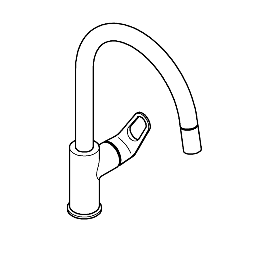 GROHE 30569000 - Izlietnes jaucējkrāns START FLOW 357 mm spīdīga hroma apdare