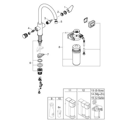 GROHE 30593000 - Izlietnes jaucējkrāns BLUE PURE C-veida izteka spīdīgs hroms