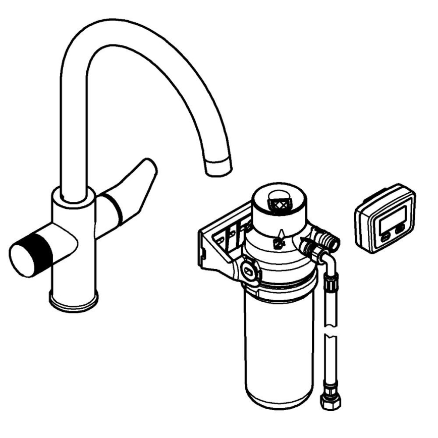 GROHE 30593000 - Izlietnes jaucējkrāns BLUE PURE C-veida izteka spīdīgs hroms