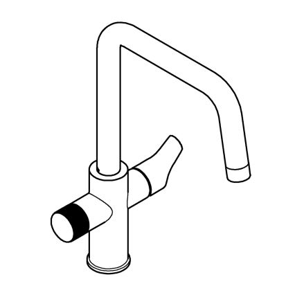 GROHE 30595000 - Virtuves jaucējkrāns BLUE PURE Start 366 mm spīdīgs hroms