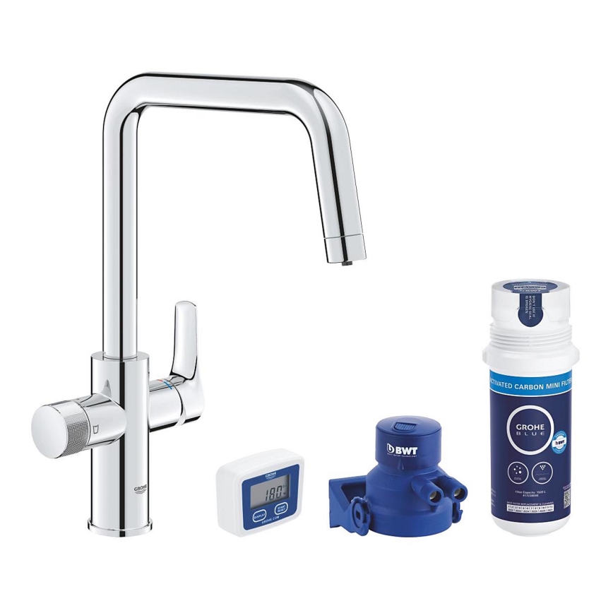 GROHE 30596000 - izlietnes jaucējkrāns BLUE PURE ar filtrēšanas funkciju, spīdīgs hroms