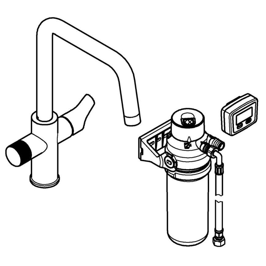 GROHE 30596000 - izlietnes jaucējkrāns BLUE PURE ar filtrēšanas funkciju, spīdīgs hroms