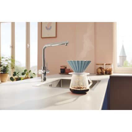 GROHE 30600000 - Virtuves jaucējkrāns BLUE PURE ar L-formas izplūdi, spīdīgs hroms
