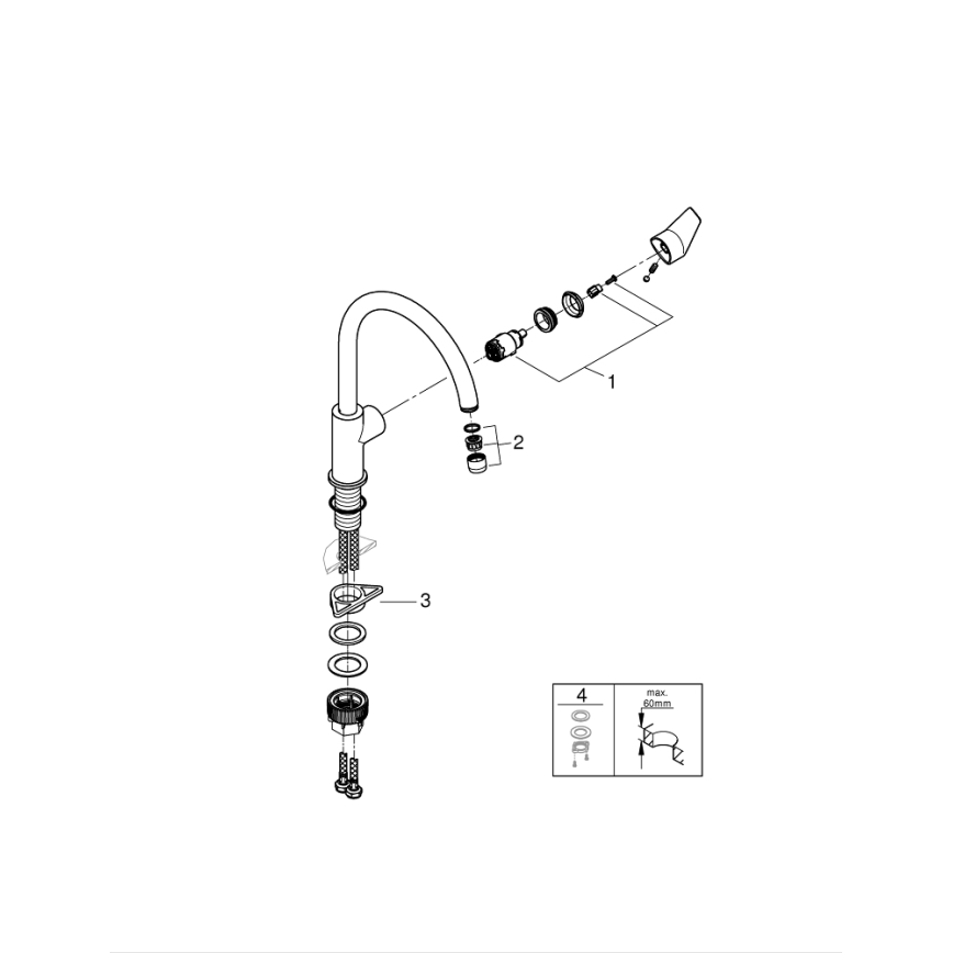 GROHE 31233001 - Izlietnes jaucējkrāns START spīdīgs hroms