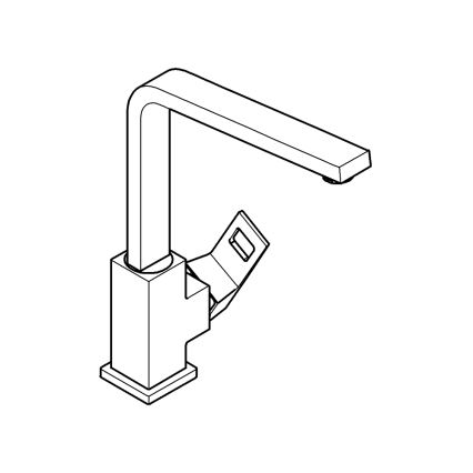 GROHE 31255000 - izlietnes jaucējkrāns EUROCUBE, spīdīgs hroms