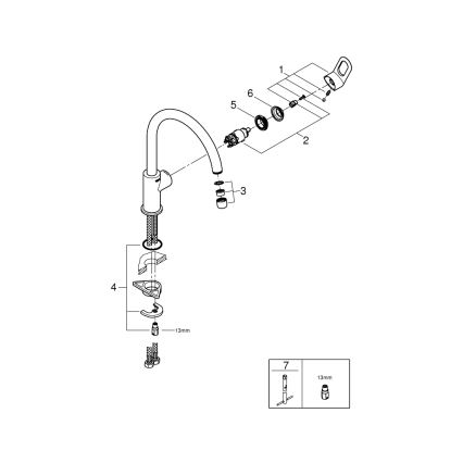 GROHE 31368000 - BAULOOP izlietnes jaucējkrāns, 332 mm, spīdīgs hroms