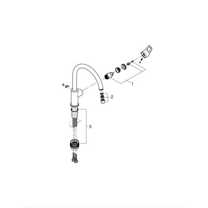 GROHE 31368001 - Izlietnes jaucējkrāns BAULOOP spīdīgs hroms