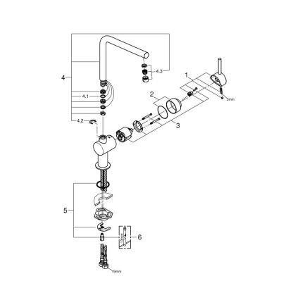 GROHE 31375000 - Izlietnes jaucējkrāns A 360 mm, spīdīgs hroms