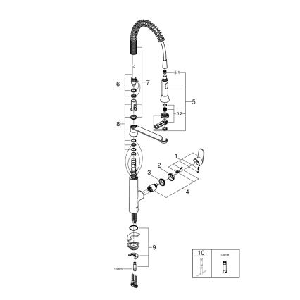 GROHE 31379000 - Izlietnes jaucējkrāns K7 G12” ar spīdīgu hroma apdari