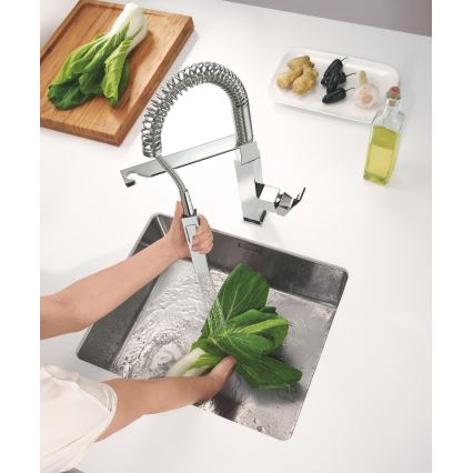 GROHE 31395000 - Virtuves jaucējkrāns EUROCUBE 547 mm spīdīgs hroms